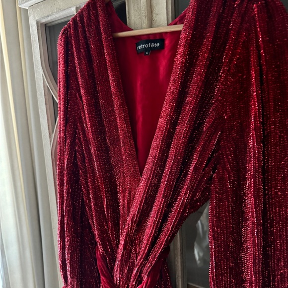 Retrofete Gabrielle Dress in Red NEW - Picture 7 of 9